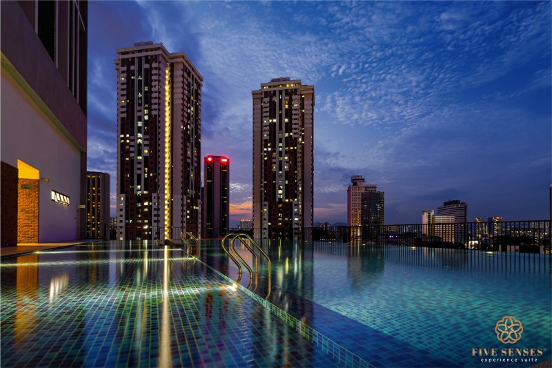 Swimming Pool With City View